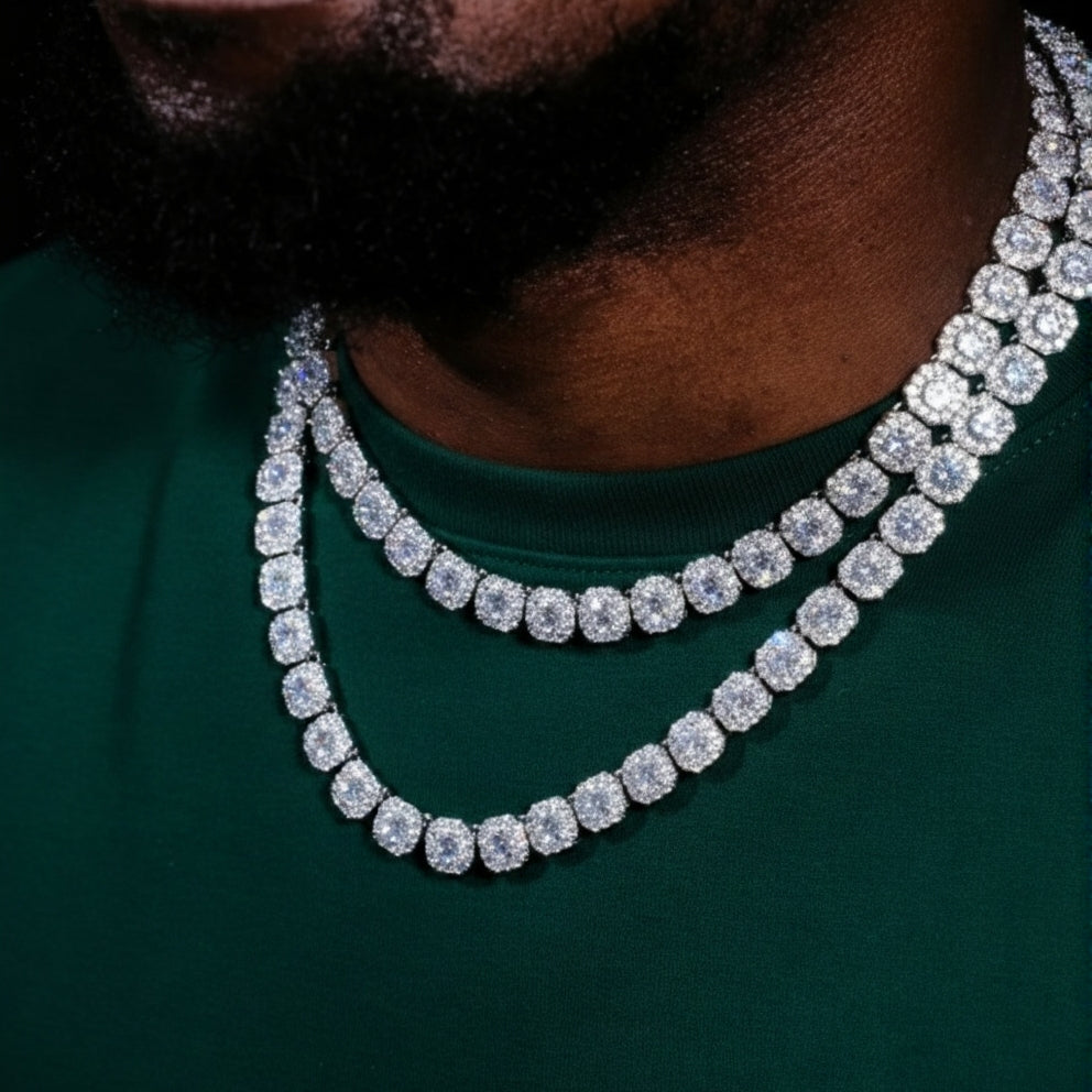 CADENA TENNIS CLUSTERED 10MM