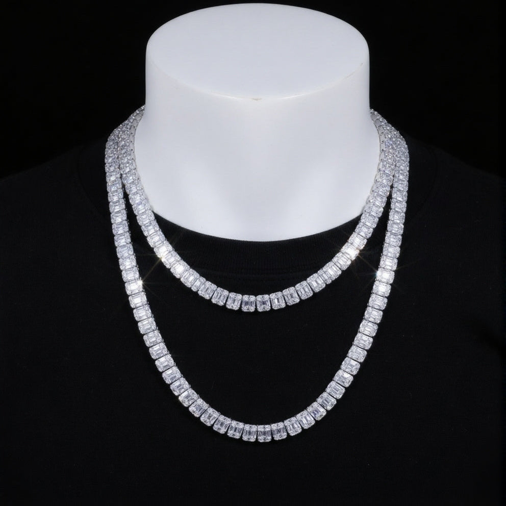 CADENA TENNIS BAGUETTE 9MM