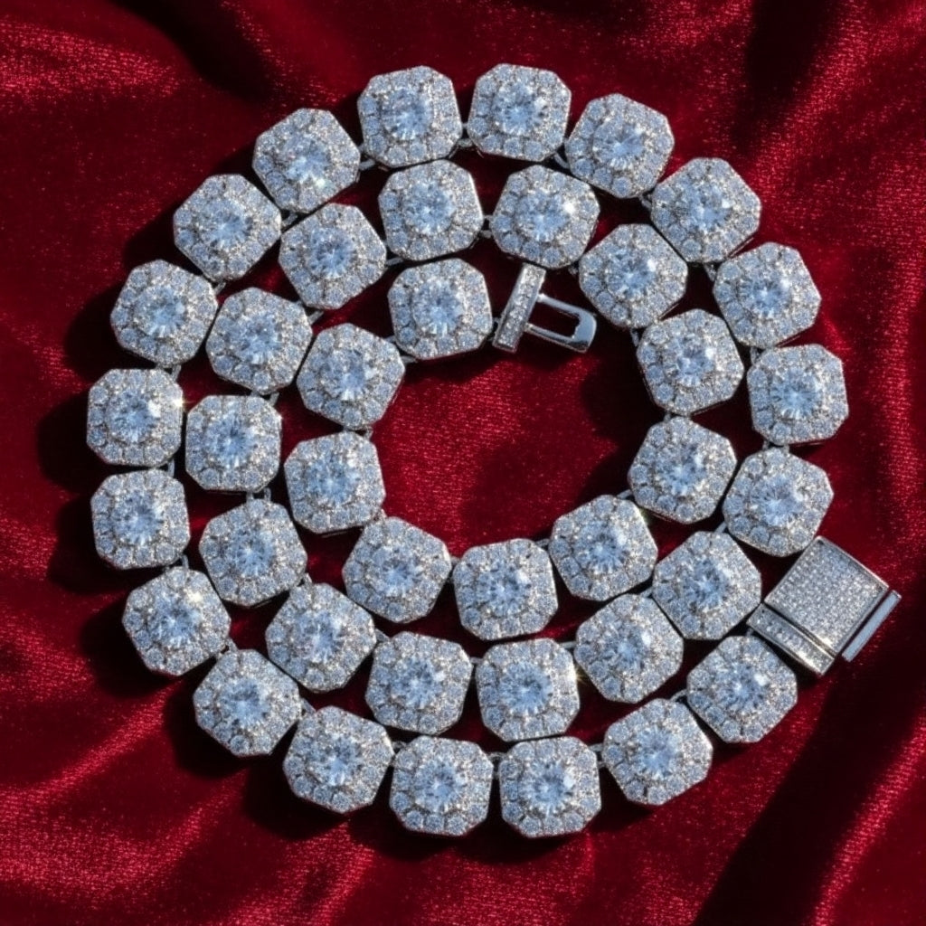 CADENA TENNIS CLUSTERED 10MM