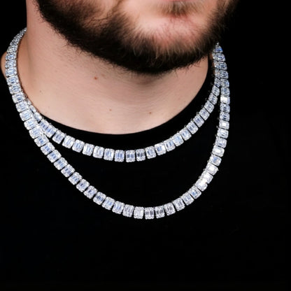 CADENA TENNIS BAGUETTE 9MM