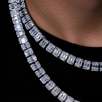 CADENA TENNIS BAGUETTE 9MM