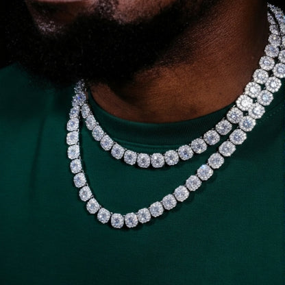 CADENA TENNIS CLUSTERED 10MM