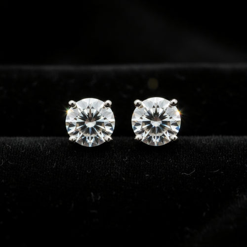 PENDIENTES PLATA Y MOISSANITA VVS