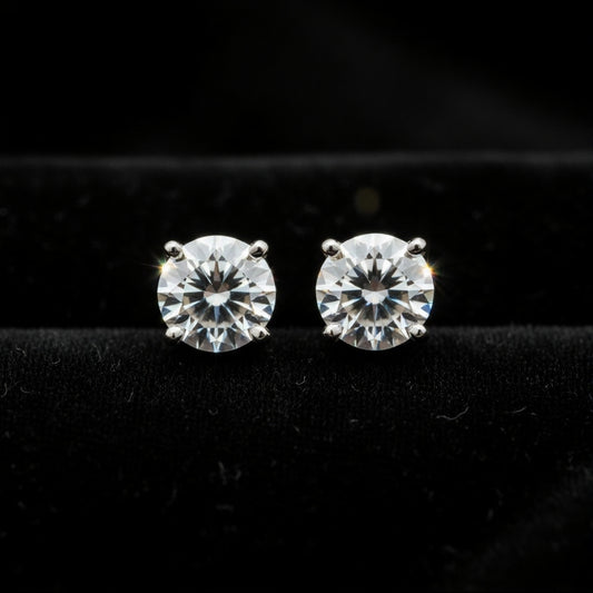 PENDIENTES PLATA Y MOISSANITA VVS