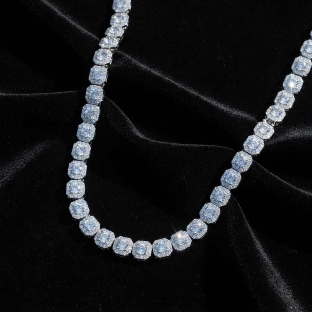 CADENA TENNIS CLUSTERED 10MM