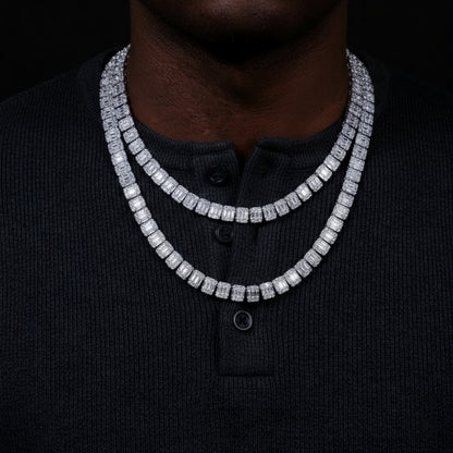 CADENA TENNIS BAGUETTE 9MM