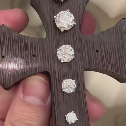 PENDIENTES PLATA Y MOISSANITA VVS