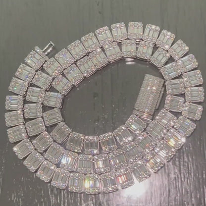 CADENA TENNIS BAGUETTE 9MM